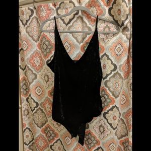 Velvet body suit